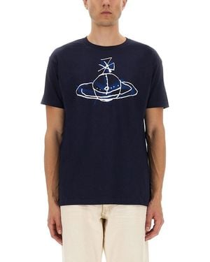 Vivienne Westwood Orb Print T-Shirt - Blau
