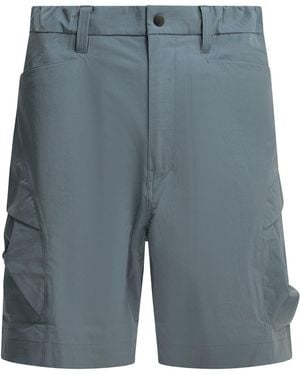 OAKLEY FACTORY TEAM BY BRAIN DEAD "Wide" Cargo Shorts - Blue