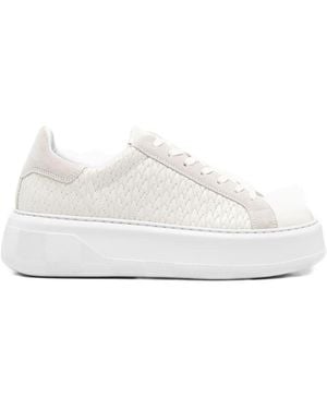 Woolrich Chunky Court Leather Trainers - White