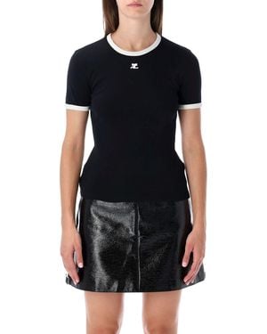 Courreges Courrèges T Shirts En Polos - Zwart