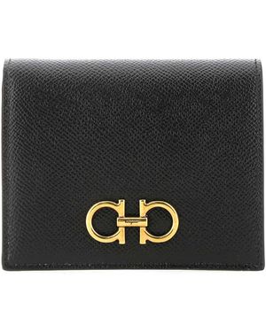 Ferragamo Damen Gancini-Portemonnaie - Schwarz