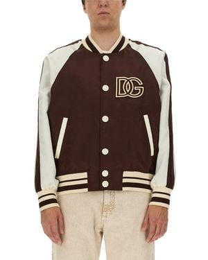 Dolce & Gabbana Modern Button-Up Jacket For - Brown