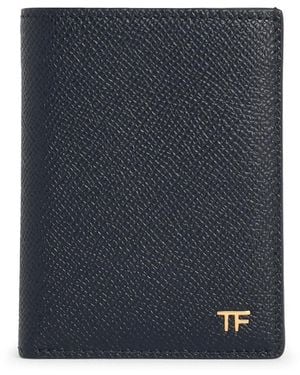 Tom Ford Leather Cardholder - Blue