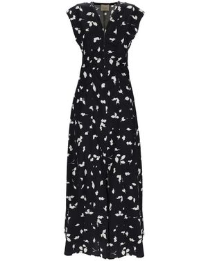 Alysi V Neck Long Dress - Black