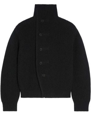 Dries Van Noten Grof Wollen Vest - Zwart