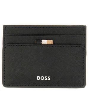 BOSS Leder Brieftasche - Schwarz
