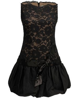 Self-Portrait Short Balloon Dress - Black