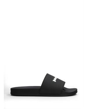 Palm Angels Logo Zwembadglijbanen - Zwart