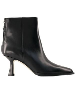 Aeyde Bottes de cheville kala en cuir noir
