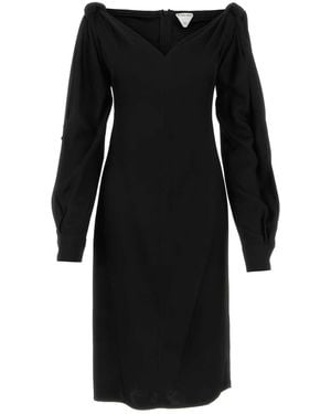 Bottega Veneta Viscose Midi Dress - Black