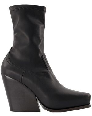 Stella McCartney Cowboy-Stiefel Aus Schwarzem Synthetikleder