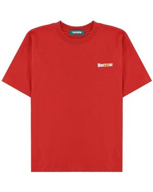Barrow T-Shirt Con Logo E Stampa - Red