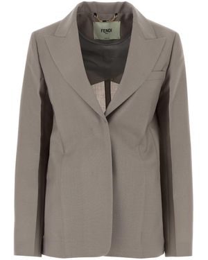 Fendi Wool Blazer - Brown