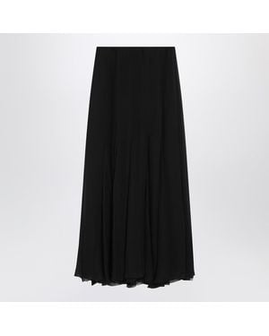 Chloé Silk Muslin Maxi Skirt - Black