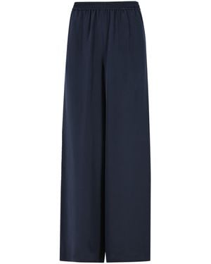 Max Mara 'Volonta' Heavy Silk Soft Trousers - Blue