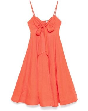 Zimmermann Crush Midi-Jurk - Rood