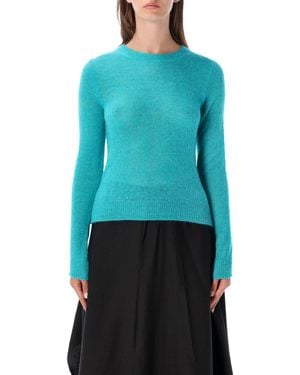 Studio Nicholson Crewneck Mohair-Blend Sweater - Blue