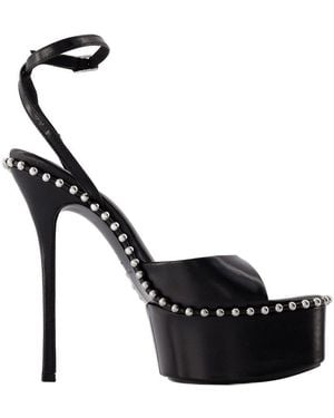 Alexander Wang Nova 145 Sandals Leather Black - Negro