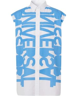 Burberry Topaz Universal Passport Sleeveless Shirt - Blue