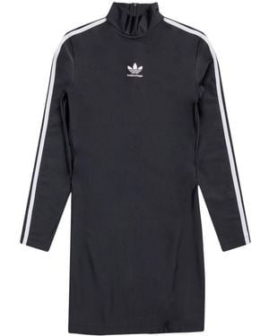 adidas x Balenciaga Logo Sport Mini Kleid - Blau