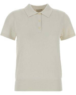 Calvin Klein Viscose Knit Polo Shirt - White