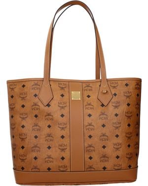 MCM Shoulder Bags New Liz /Cognac Woven Fabric Other - Brown