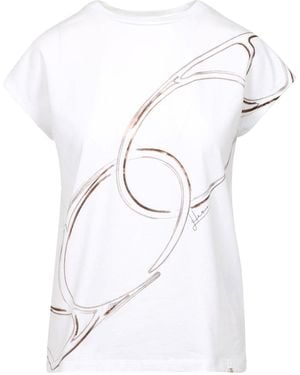Herno T Shirts En Polos Wit+beige