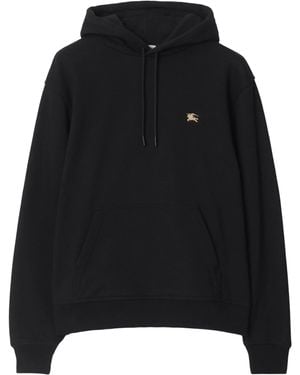 Burberry Black Cotton Hoodie - Zwart