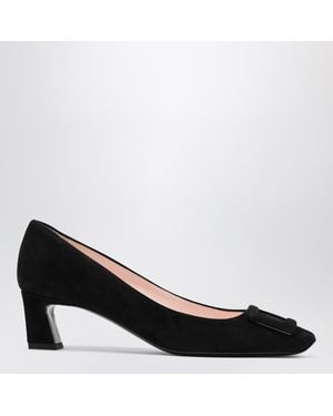 Roger Vivier Belle Vivier Suede Décolletés - Black