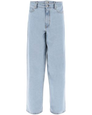 Y. Project Y Projekt immergrüne Doppel -Taille -Jeans - Blau