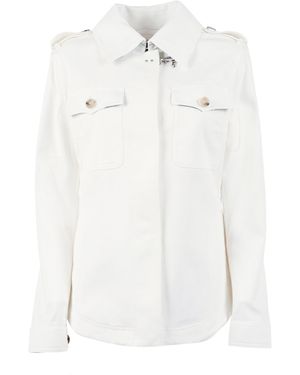 Fay Shirt Jacket Con Gancio - White