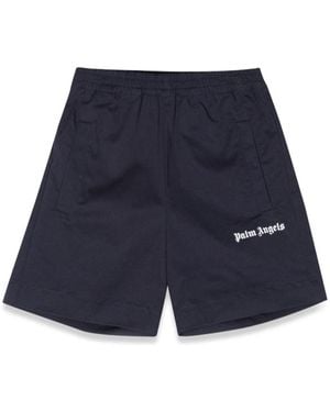 Palm Angels Logo Shorts - Blue