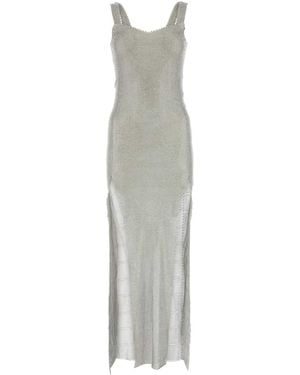 Santa Brands Chain Metal Long Dress - White