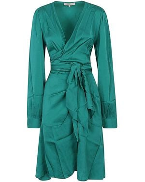 Silk95five Silk95 Cinque Vestito Corto Di Seta Ananda - Verde