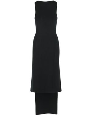 Courreges Robe «oblique» des palais en mélange de viscose noir