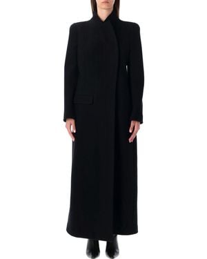 Tom Ford Long Wool Coat Blac - Black