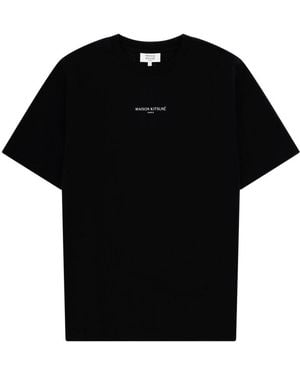 Maison Kitsuné T Shirt Con Logo - Black