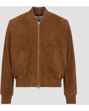 Ami Paris Wildlederjacke mit Reißverschluss - Braun
