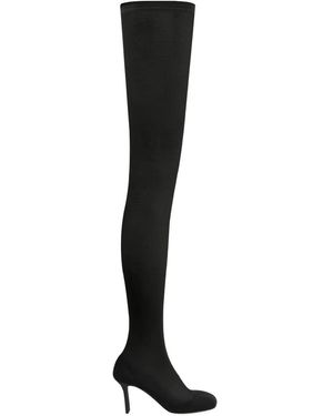 Courreges Mesh-Stiefel Mit Eckiger Kappe - Schwarz