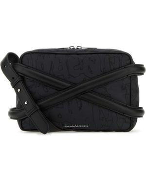 Alexander McQueen Nylon Harness Crossbody Bag - Black