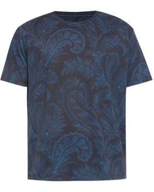 Etro Paisley Print T -shirt - Blauw