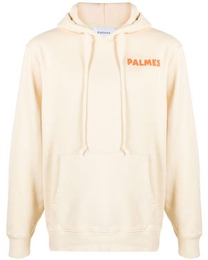 Palmes Logo Organic Cotton Hoodie - Natural