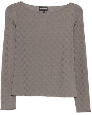 Emporio Armani Boot Hals -Jumper - Grau