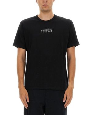 MM6 by Maison Margiela T Shirt con logotipo - Negro