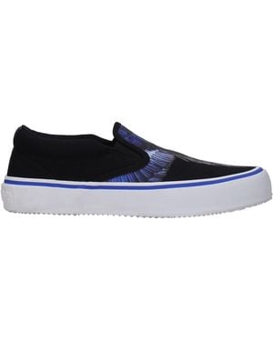 Marcelo Burlon Slip On Uomo Tessuto Nero/Blu - Blue