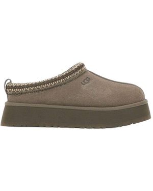 UGG Tazz Ii Embroidered-Trim Slippers - Grey