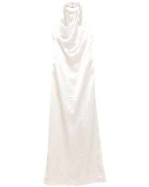 Alysi Satin Long Dress - White