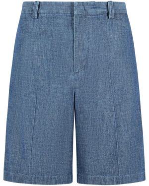 Jil Sander Blaue Baumwoll-Bermudashorts