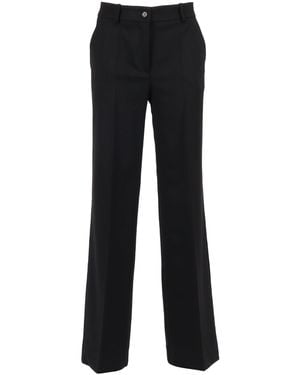 P.A.R.O.S.H. Tailored Straight-Leg Trousers With High Waist - Black