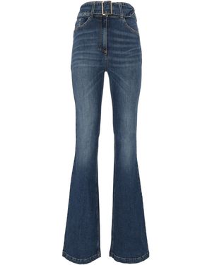 Elisabetta Franchi Pantalone Mod. Jeans mit Gürtel - Blau